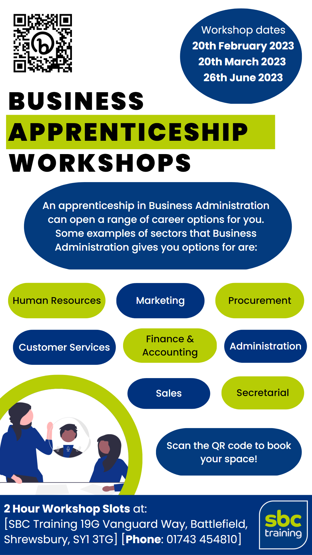 Business Apprenticeship Flyer, what can you do with a business apprenticeship?