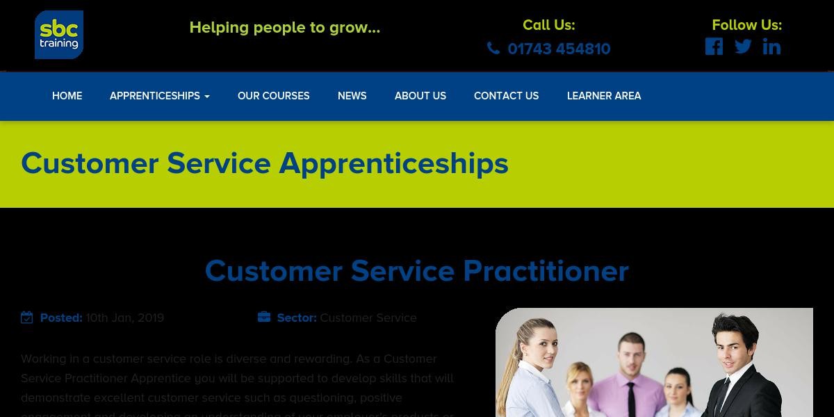 Customer Service Practitioner | Apprenticeship | Shropshire