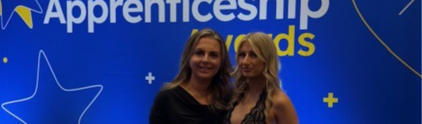 Keeley Martin and Georgie Walsh at the Shropshire, Telford and Wrekin Apprenticeship Awards